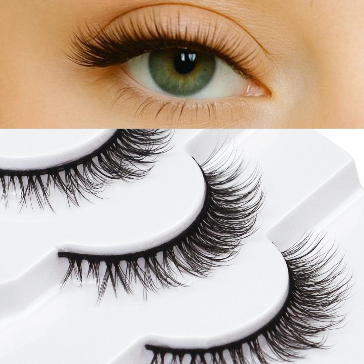 AL001- Extra Short - Fluffy 5D - 1.1cm Length - Cat Eye