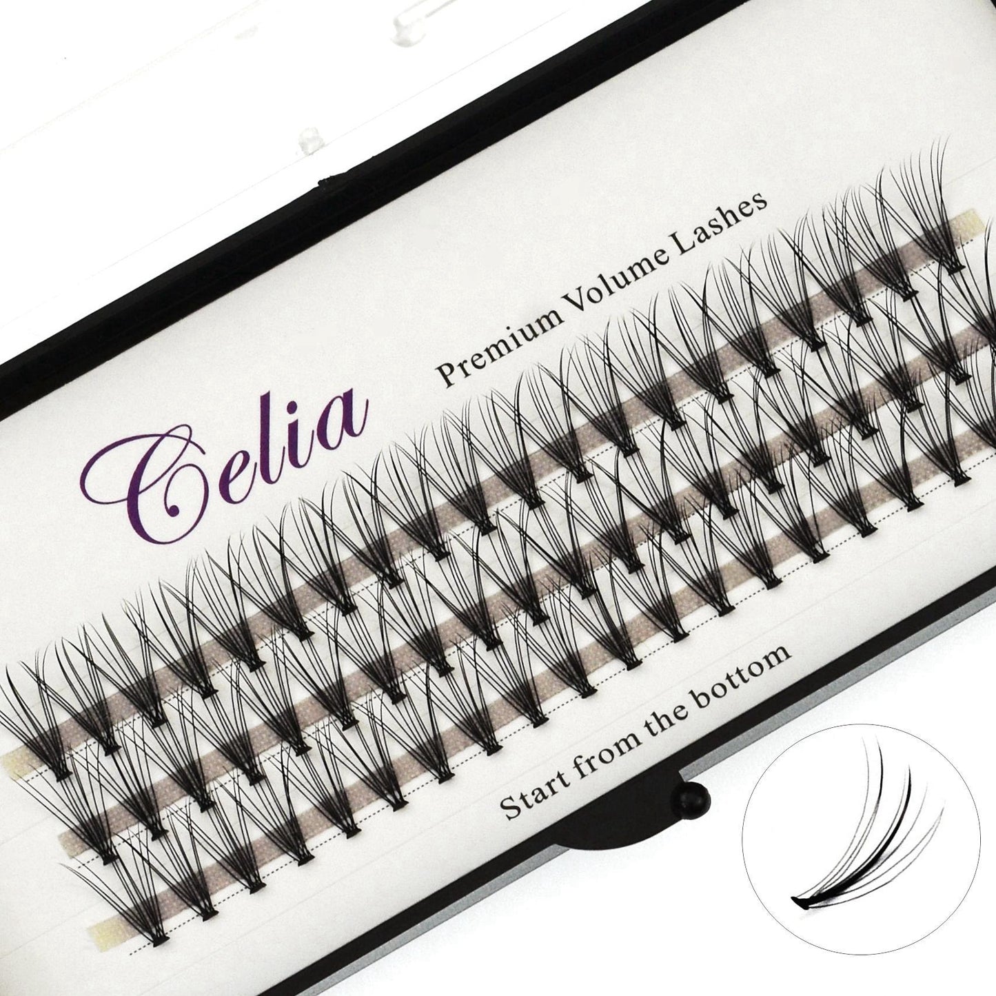 Cluster Lashes - Natural 10p- C Curl - 60 Stand
