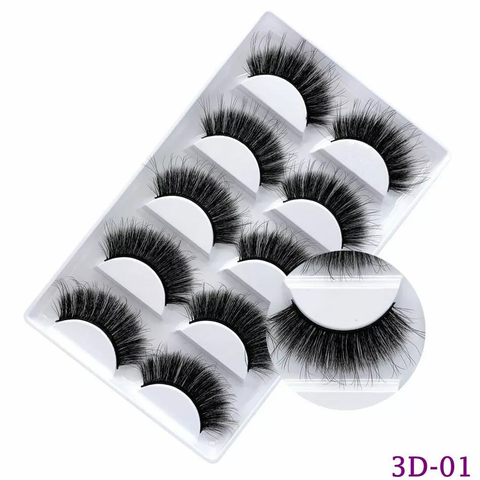 Lashes Natural False Eyelashes Faux Mink 3D Wispy Long Thick Short Cat Eye UK