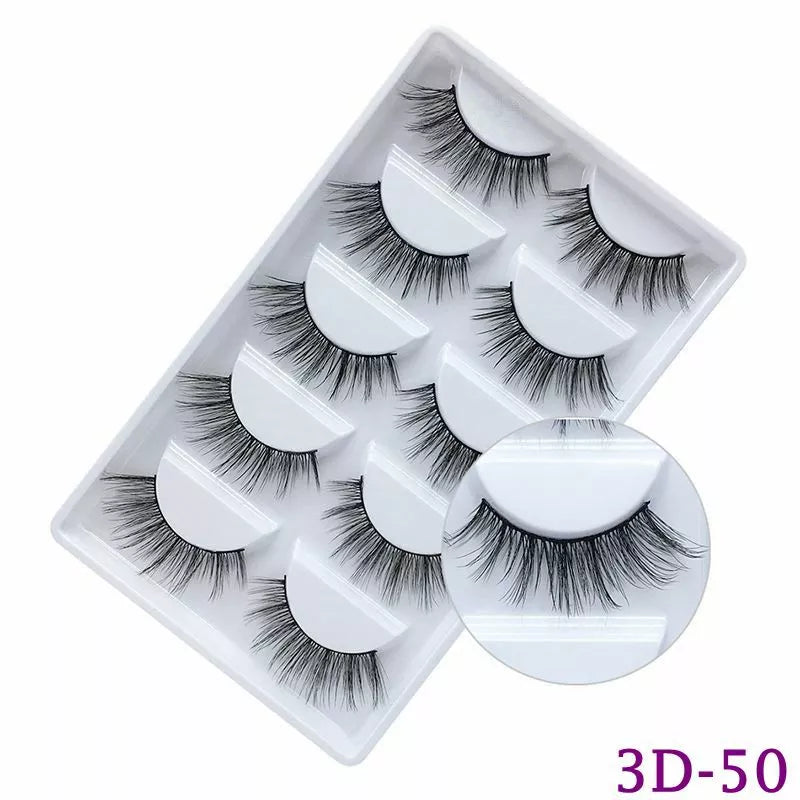 Lashes Natural False Eyelashes Faux Mink 3D Wispy Long Thick Short Cat Eye UK