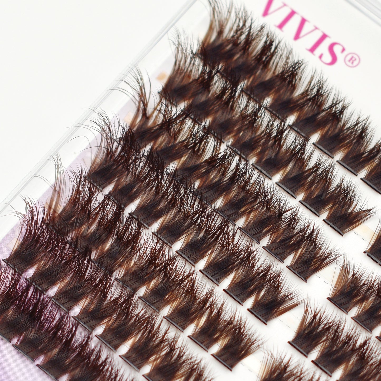 Brown Cluster Lashes D Curl 9-15mm