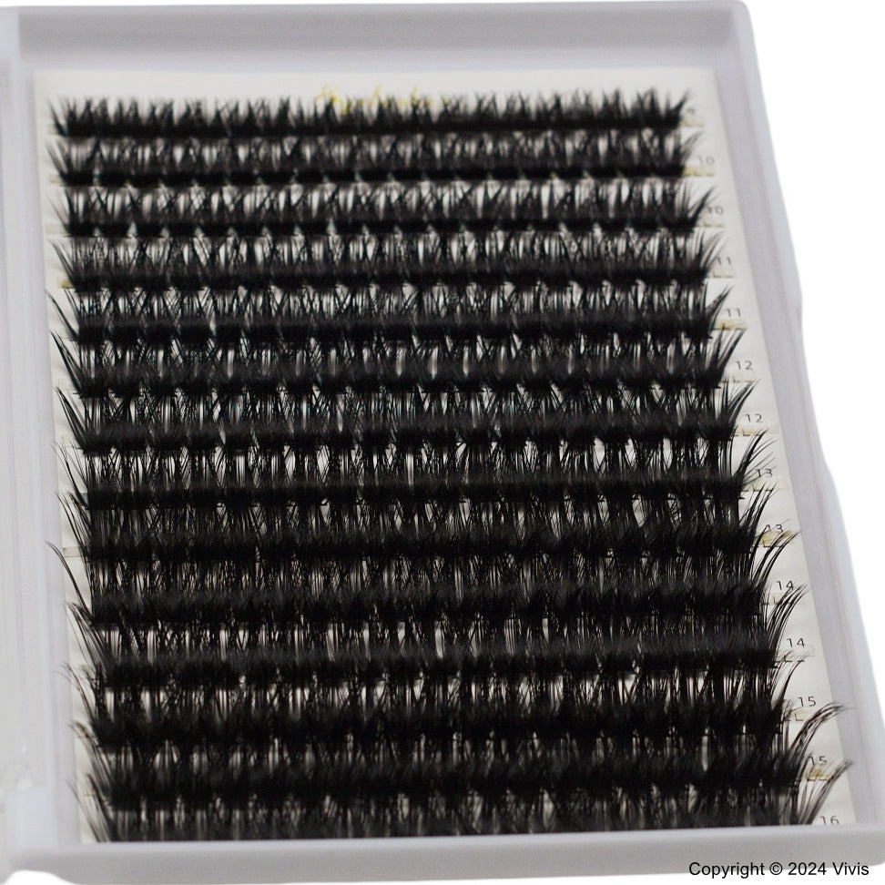 Cluster Lashes - Individual Eyelashes - D Curl 80p Extra Thick 9-16mm