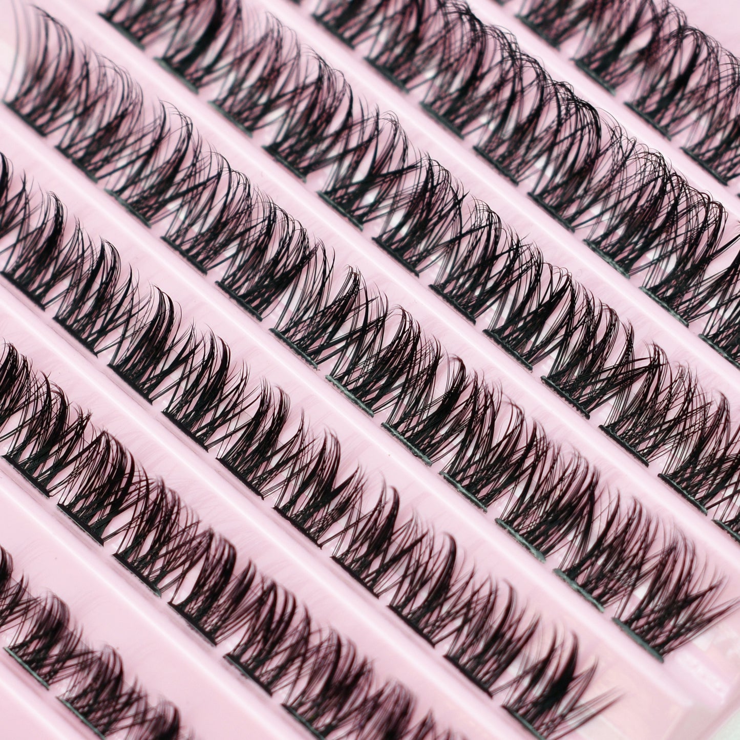 Cluster Lashes Individual Eyelashes Natural Wispy - D Curl 3D 8-16mm Mixed - S03