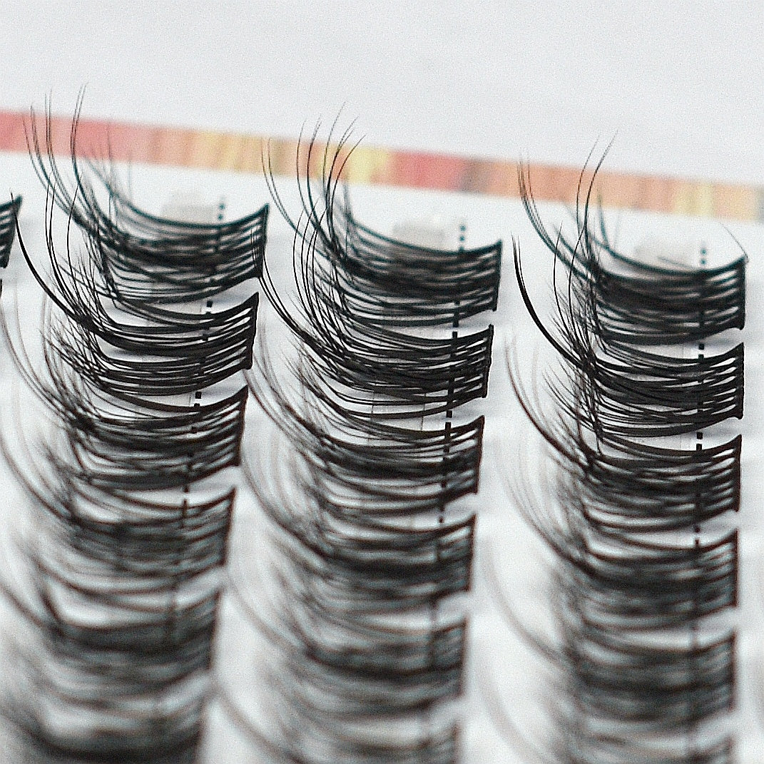 Cluster Lashes - Natural C Curl - 5D Fluffy - 12mm