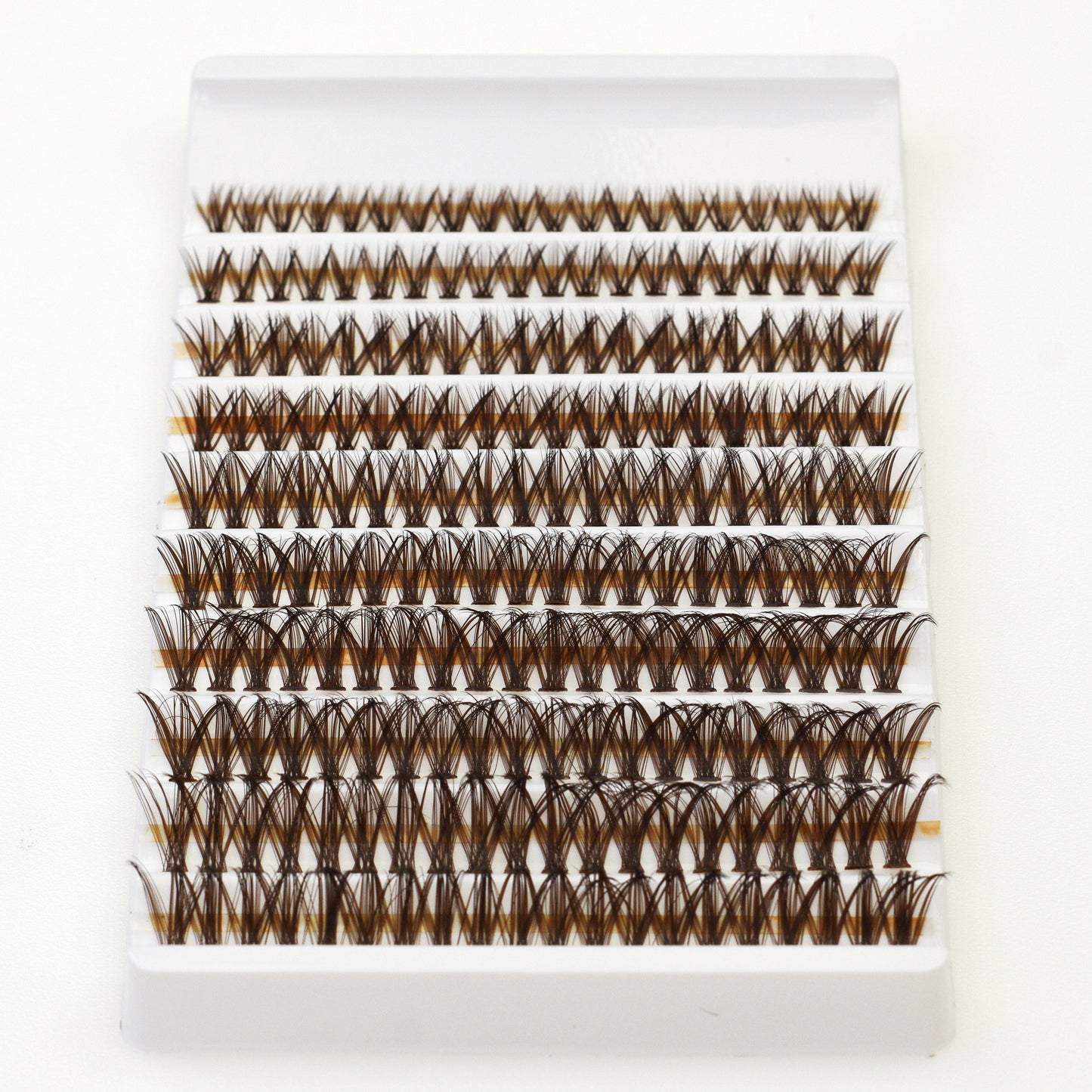 Cluster Lashes - Brown - 40p D Curl (8-16mm) Fluffy