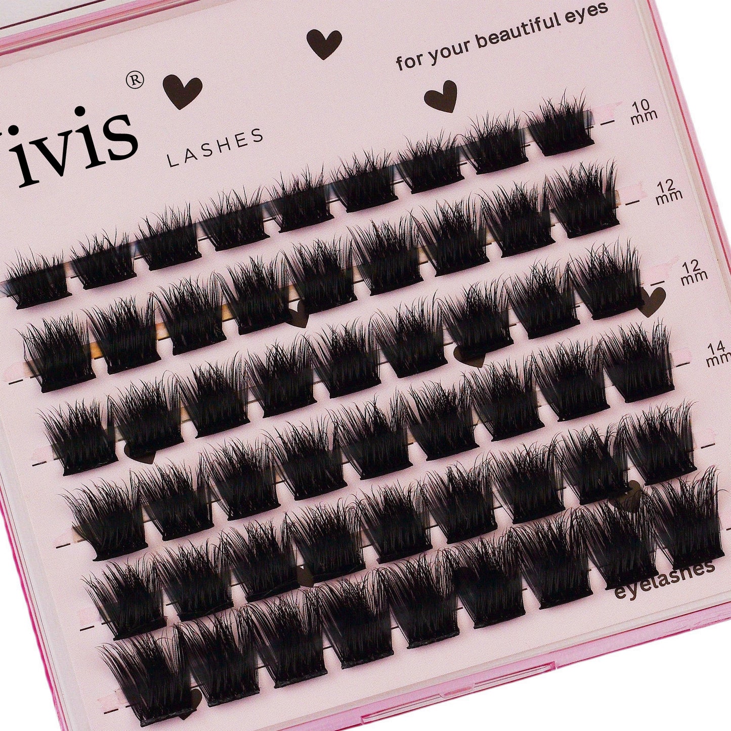Cluster Lashes - 5D Fluffy Thick - D Curl Wispy 10-16mm