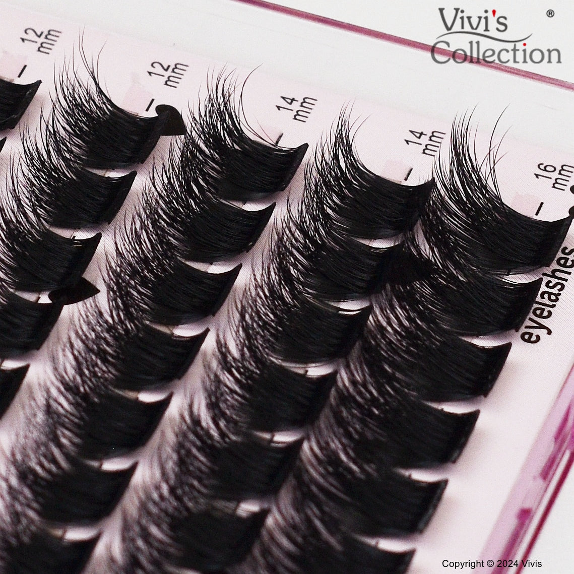 Cluster Lashes - 5D Fluffy Thick - D Curl Wispy 10-16mm