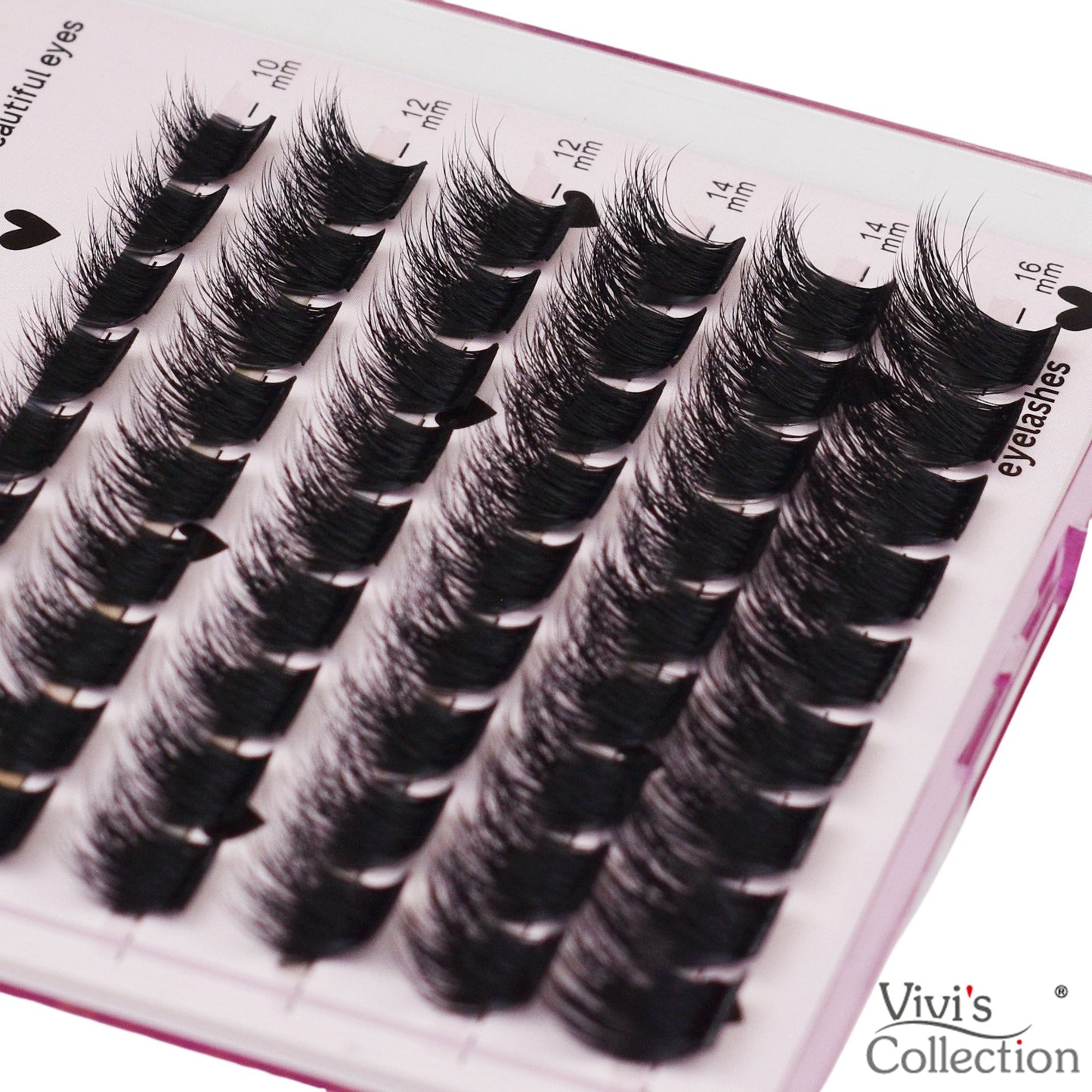 Cluster Lashes - 5D Fluffy Thick - D Curl Wispy 10-16mm