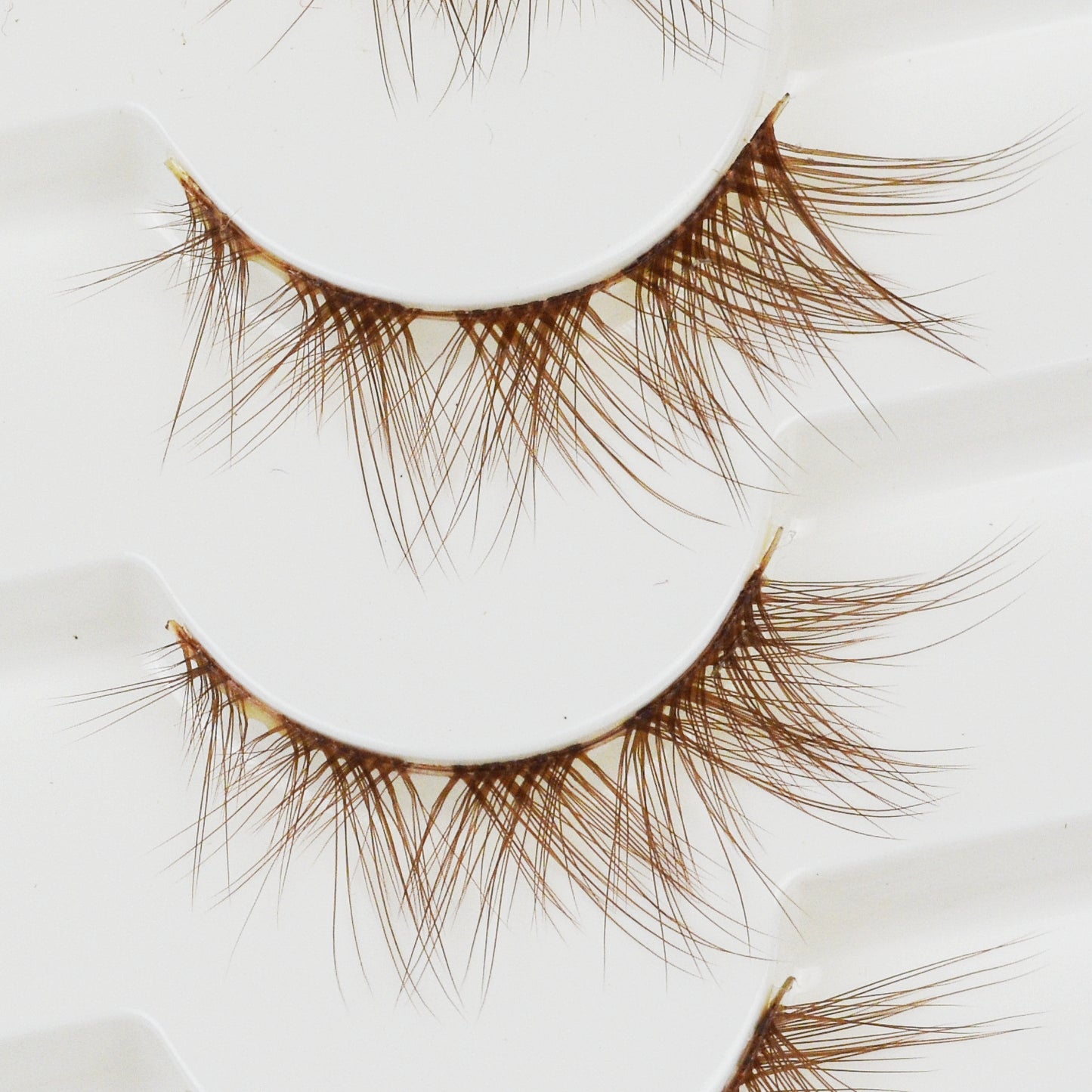 False Lashes - Brown Eyelashes - Natural Cat Eye Cluster