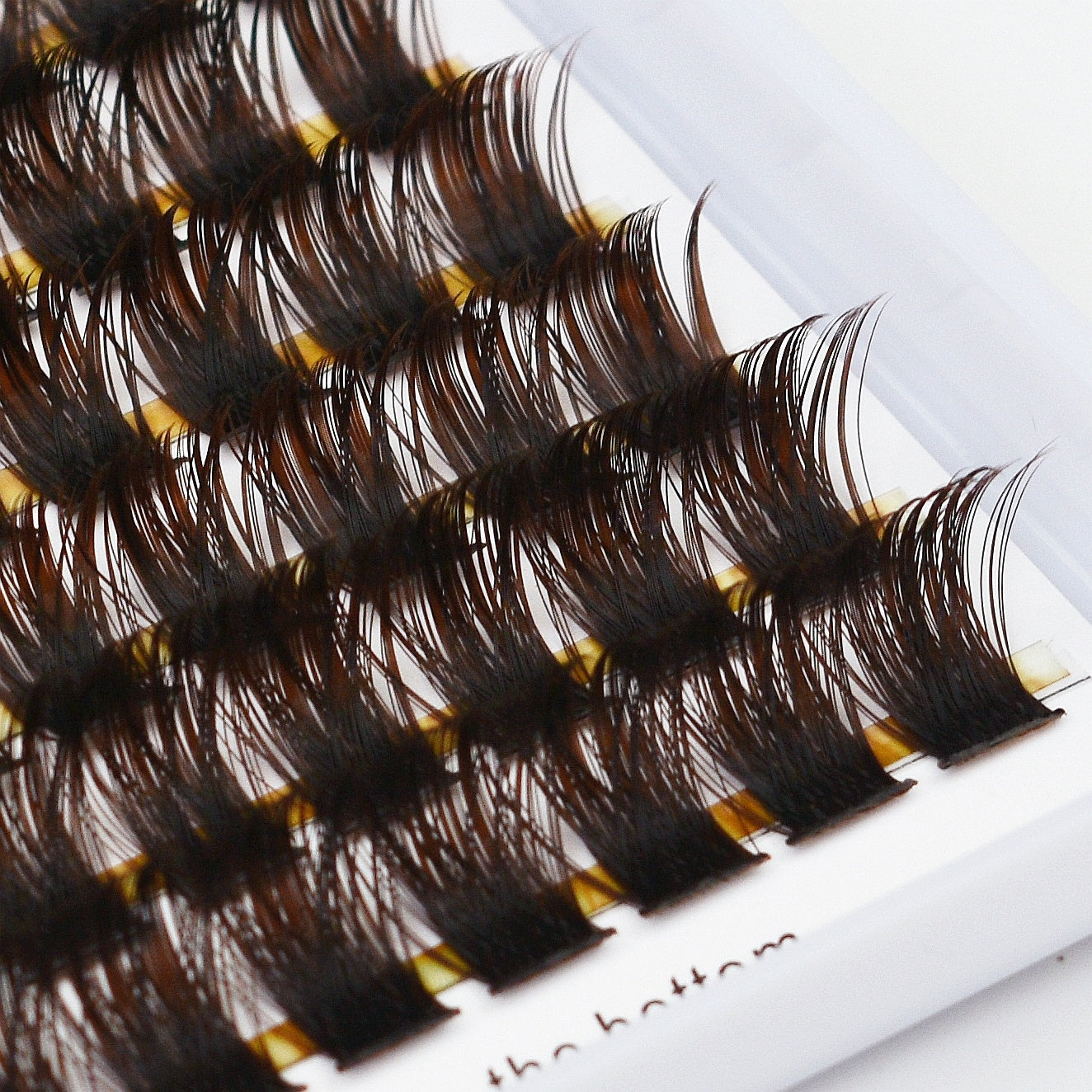 Cluster Lashes - Brown 9-15mm Mixed - D Curl