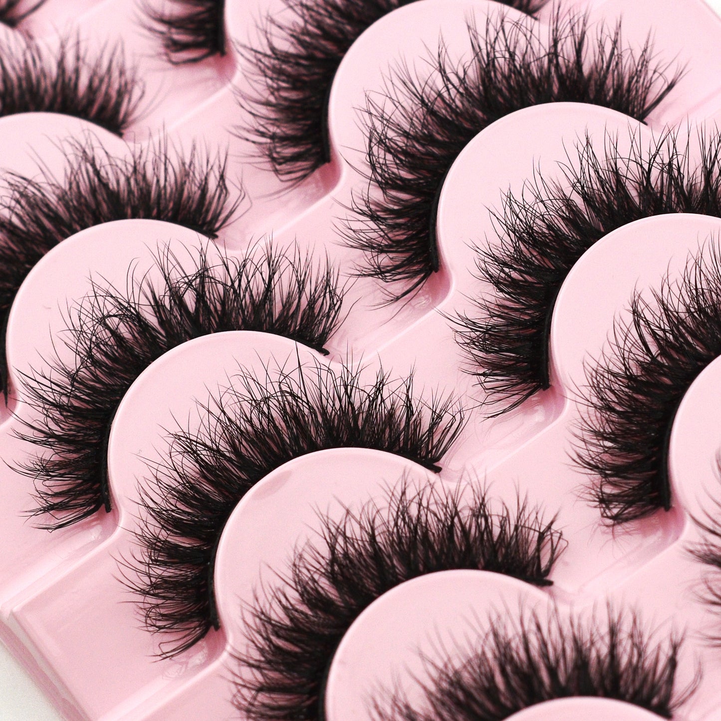 False Lashes - Fluffy Eyelashes Wispy Thick - 1.3cm