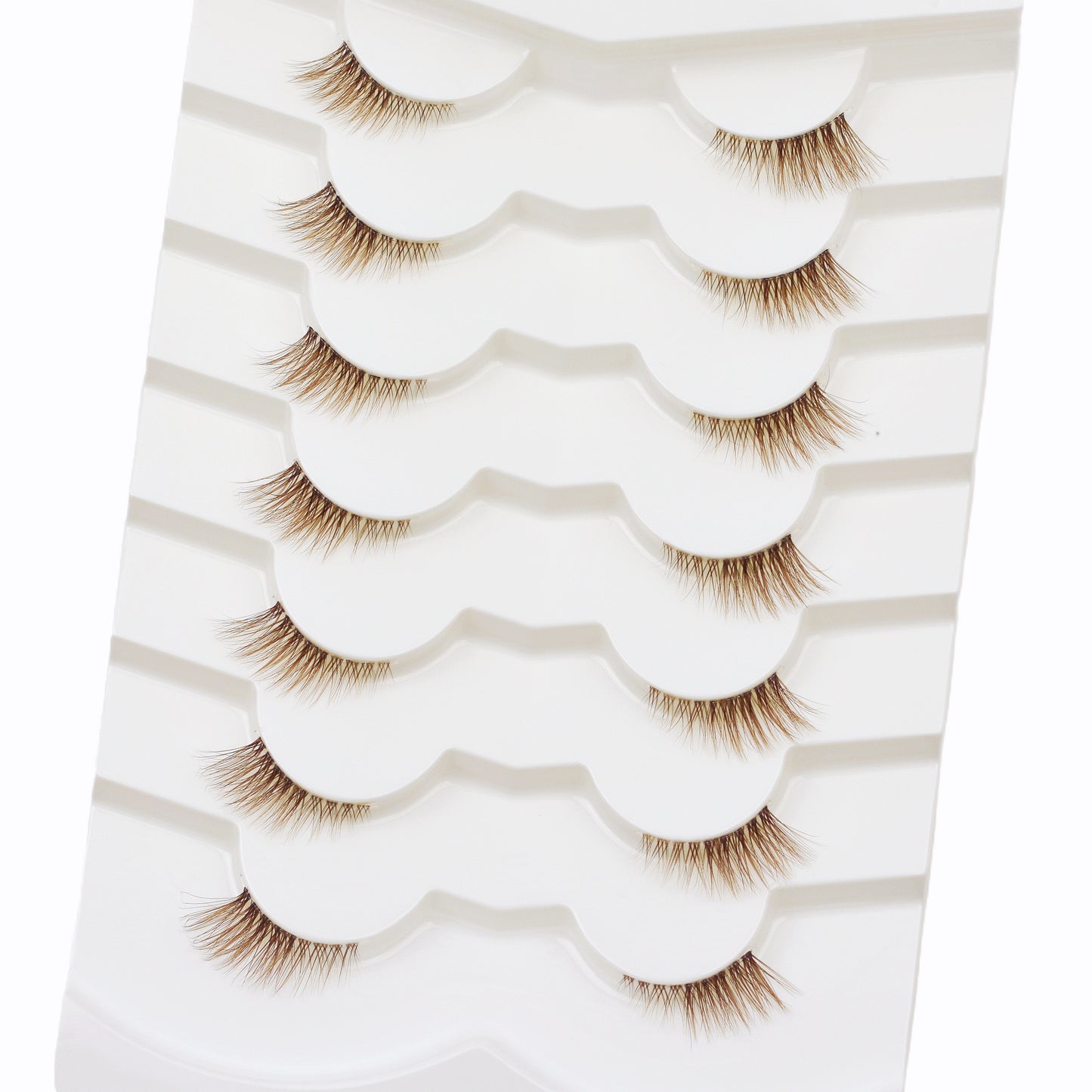 Half Lashes - 318A Brown -Cat Eye - 1.3cm