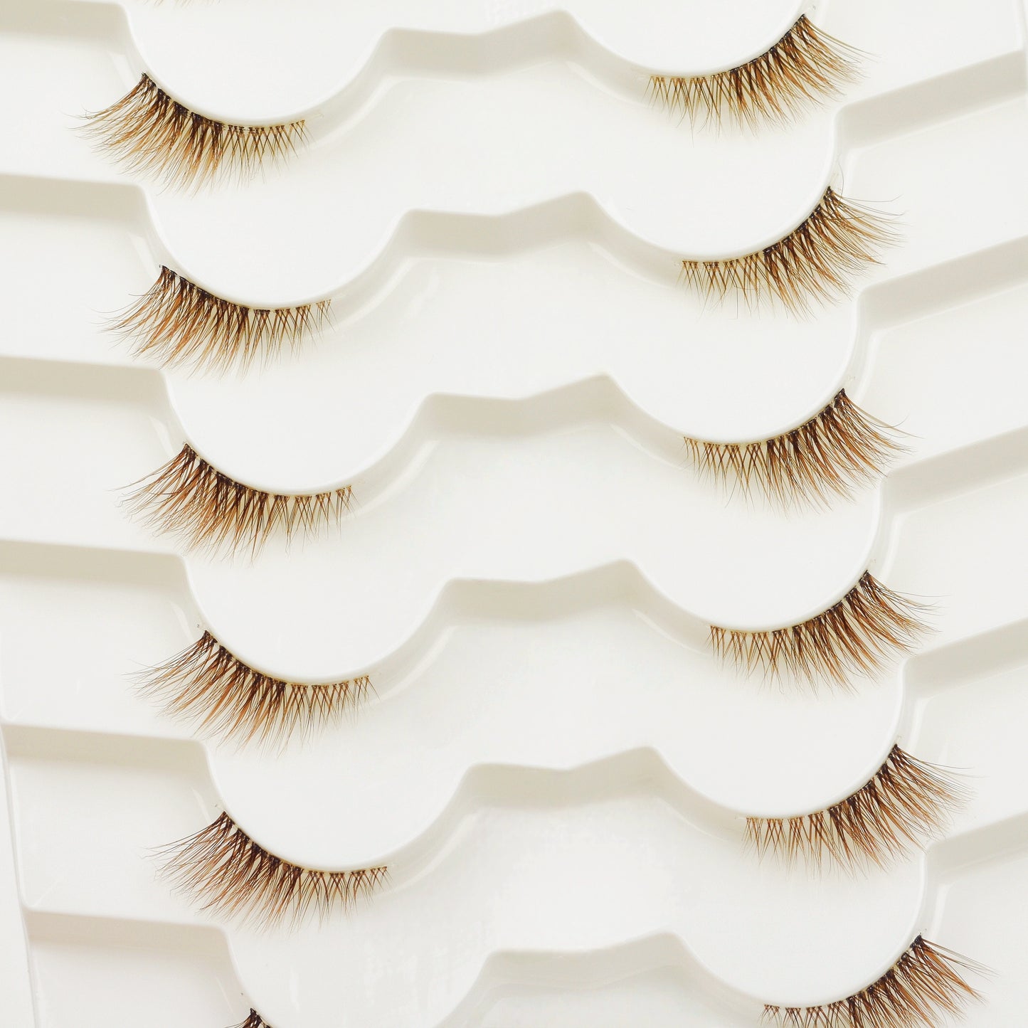 Half Lashes - 318A Brown -Cat Eye - 1.3cm