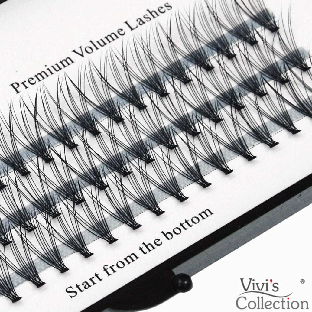 Cluster Lashes - Natural 10p- C Curl - 60 Stand