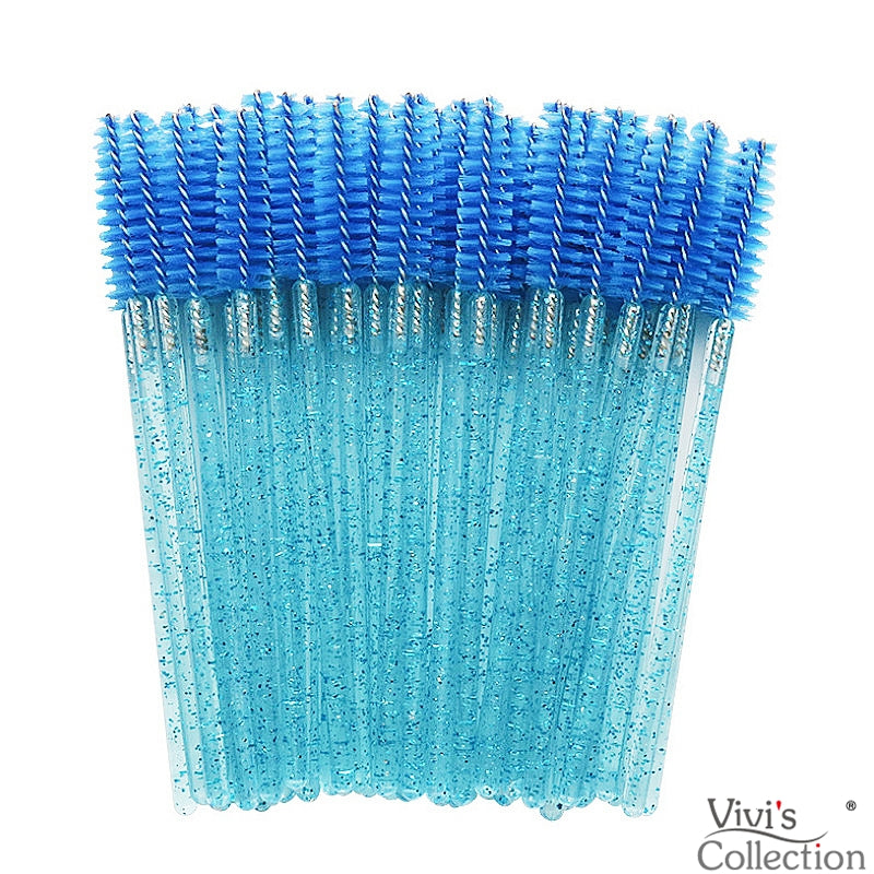 100 Pieces Mascara Wands Eyelash Lash Brushes Eyebrow Spoolies