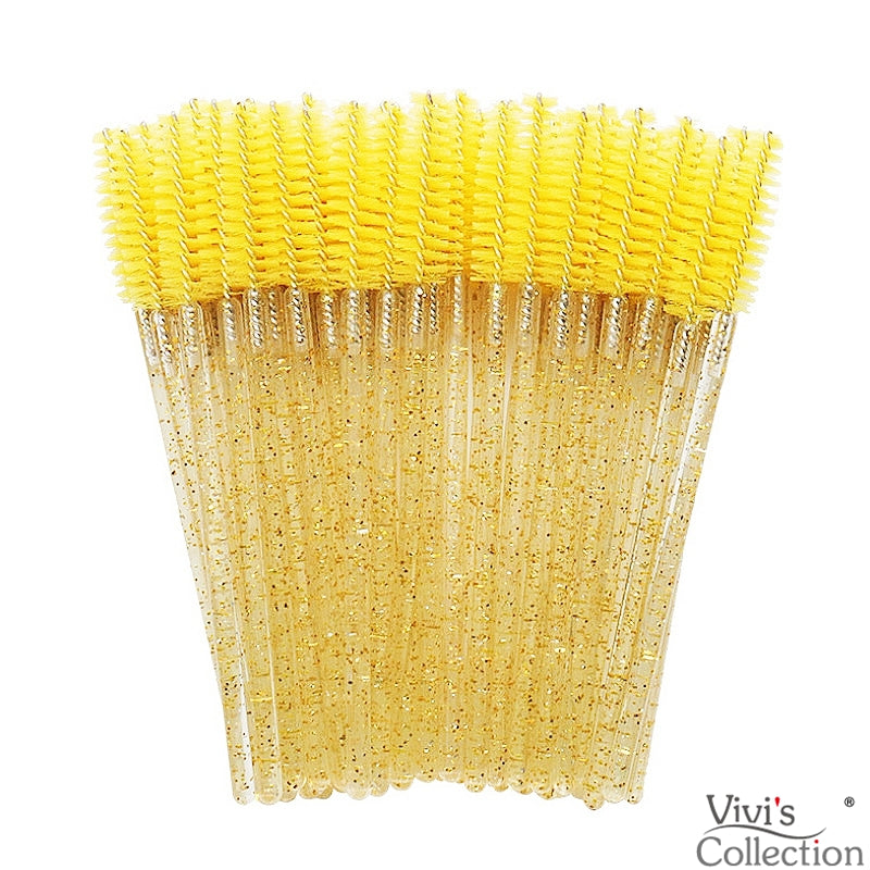 100 Pieces Mascara Wands Eyelash Lash Brushes Eyebrow Spoolies