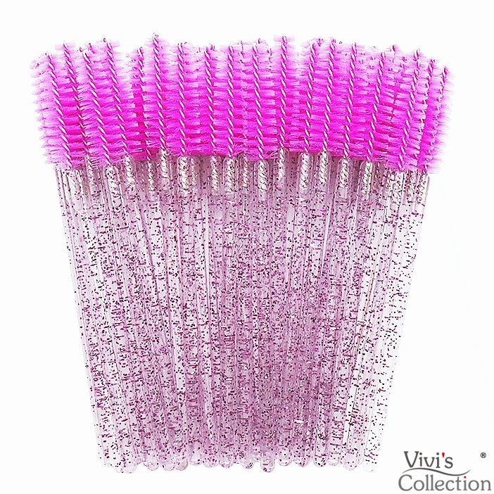 100 Pieces Mascara Wands Eyelash Lash Brushes Eyebrow Spoolies