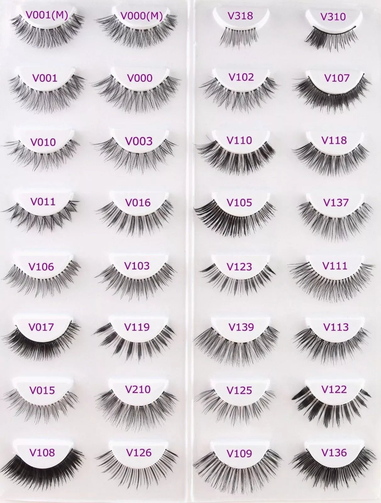 5 Pairs False Eyelashes Long Thick Natural Fake Eye Lashes Set Mink Makeup UK