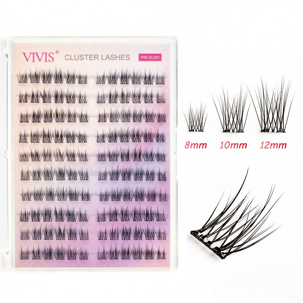 Pre Glued Cluster Lashes C Curl 8-12mm