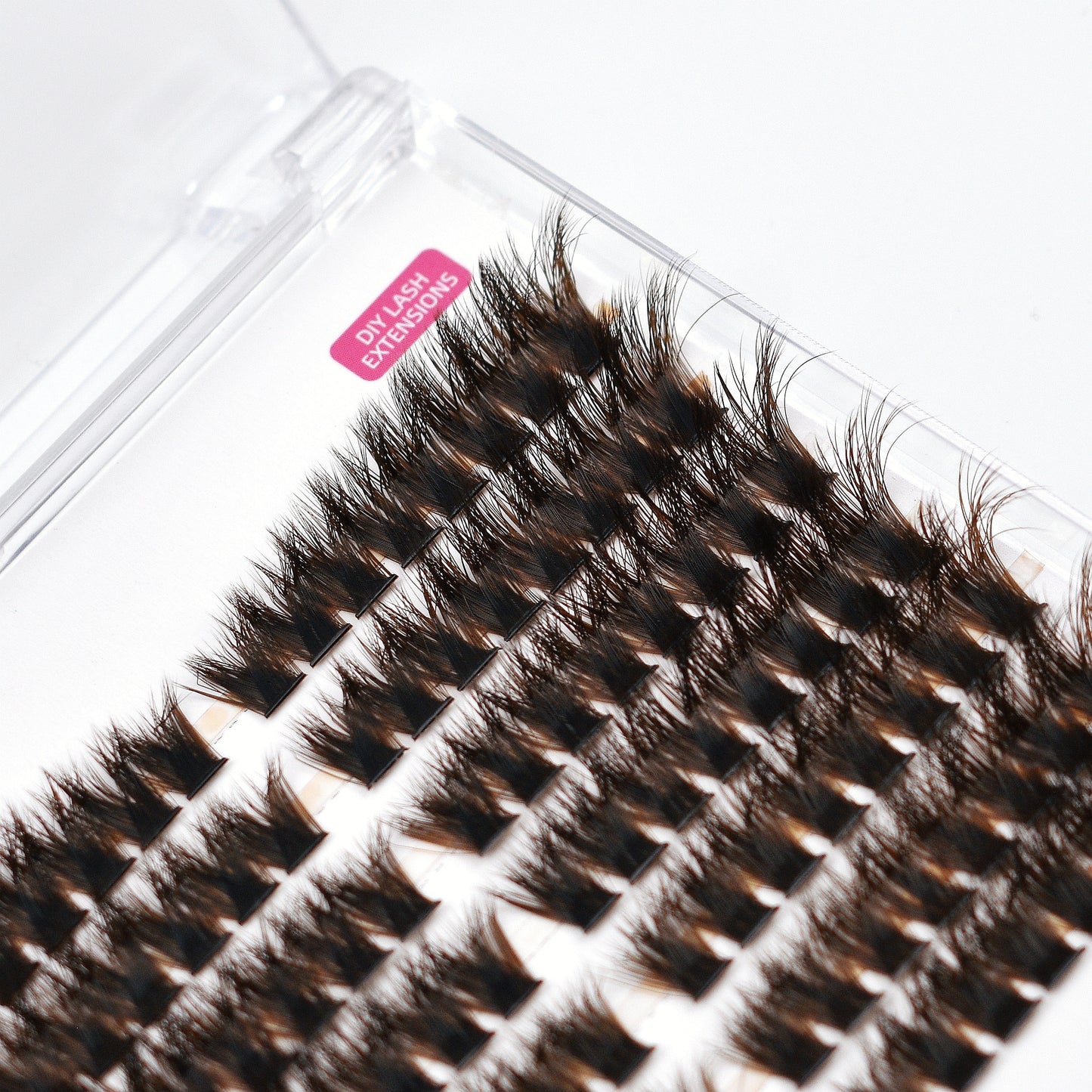 Brown Cluster Lashes D Curl  9-15mm