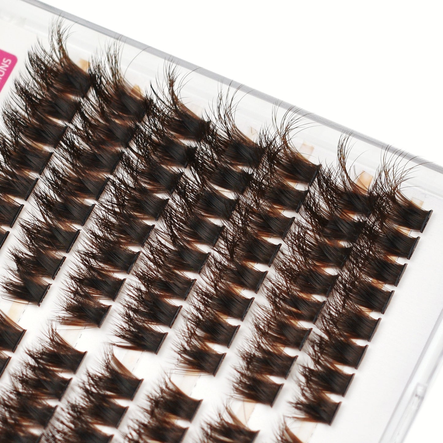 Brown Cluster Lashes D Curl  9-15mm
