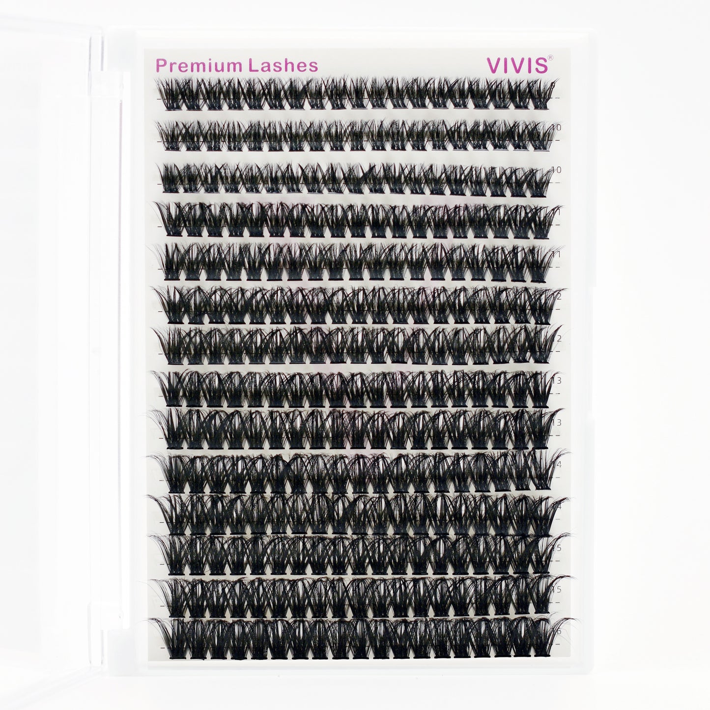 Cluster Lashes - Individual Eyelashes - D Curl 80p Extra Thick 9-16mm