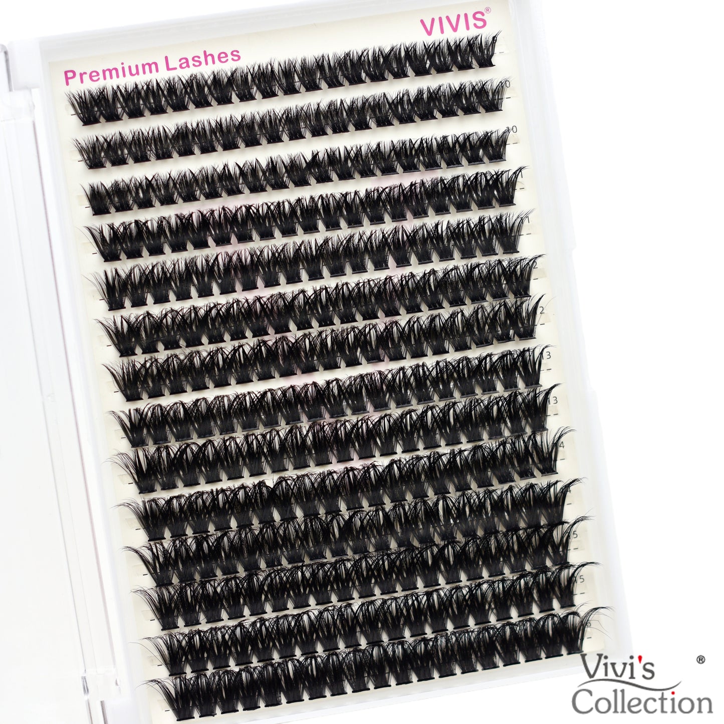 Cluster Lashes - Individual Eyelashes - D Curl 80p Extra Thick 9-16mm