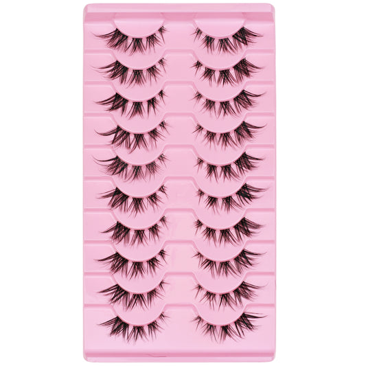 False Lashes - Cat Eye Eyelashes - Wispy