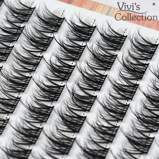Cluster Lashes - Natural C Curl - 5D Fluffy - 12mm