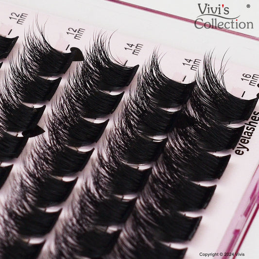 Cluster Lashes - 5D Fluffy Thick - D Curl Wispy 10-16mm