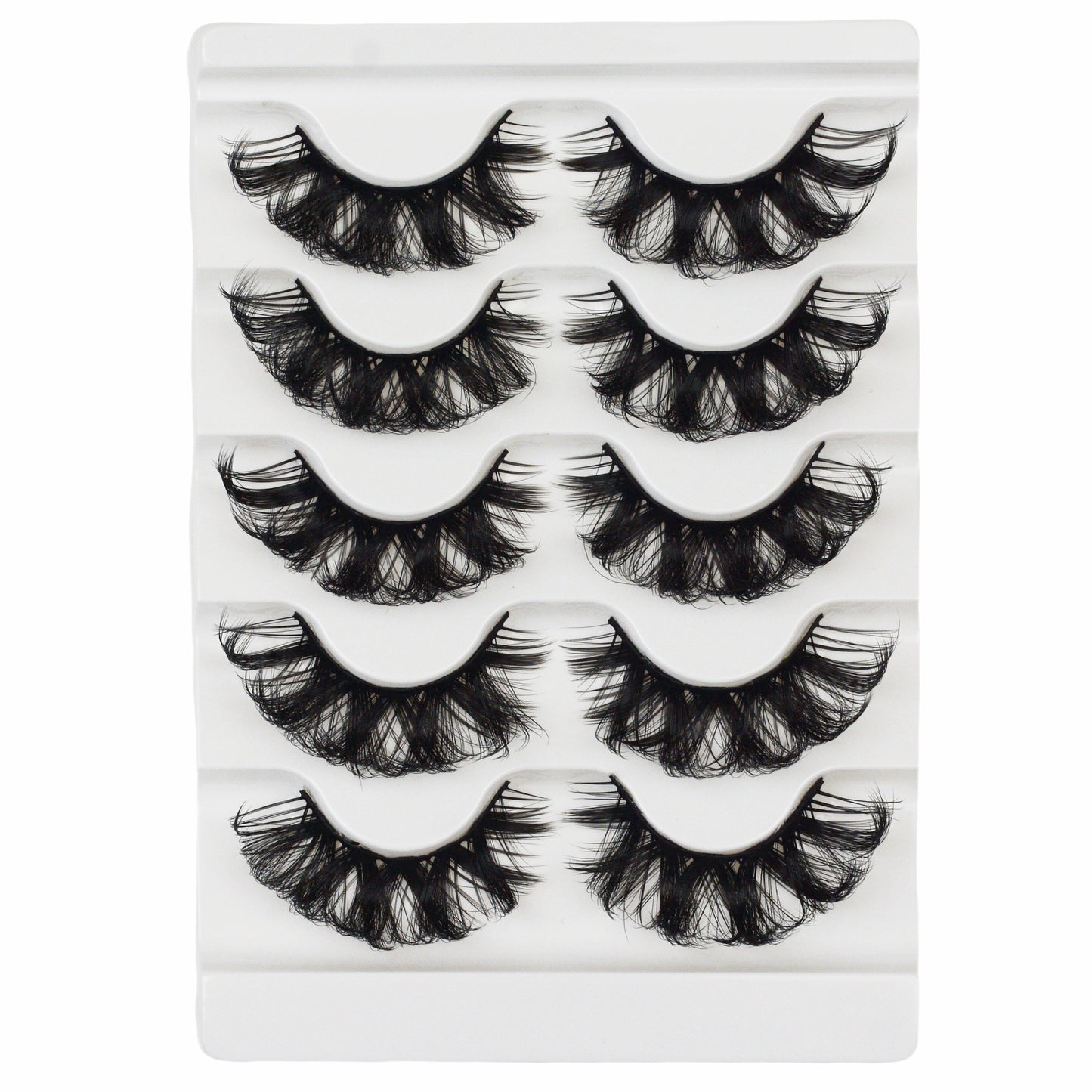Russian D Curl Long False Lashes - Thick Fluffy 5D Big Cat Eye Eyelashes