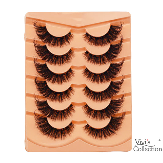 Cat Eye Eyelashes - Long Curly Wispy - 1.5cm