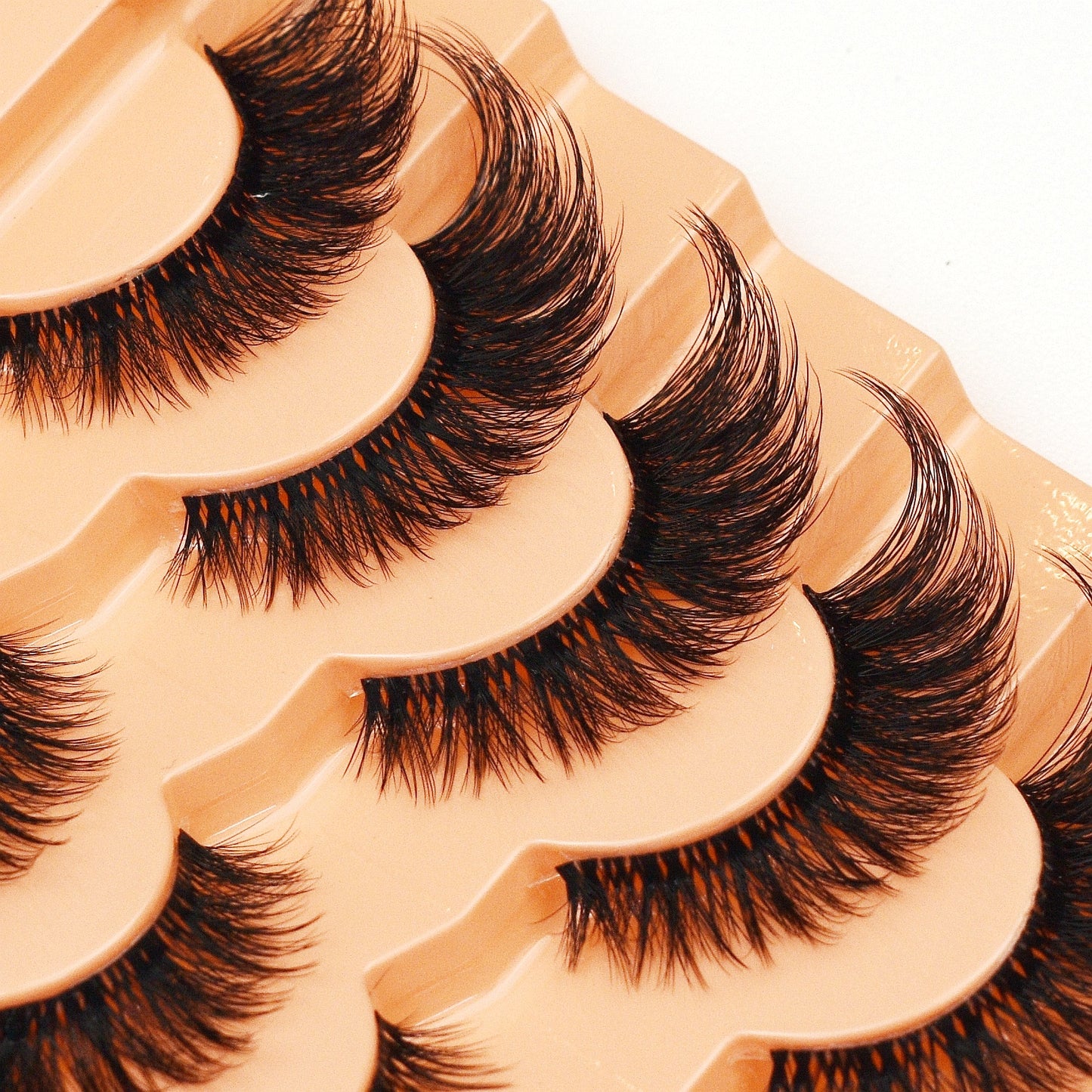 Cat Eye Eyelashes - Long Curly Wispy - 1.5cm