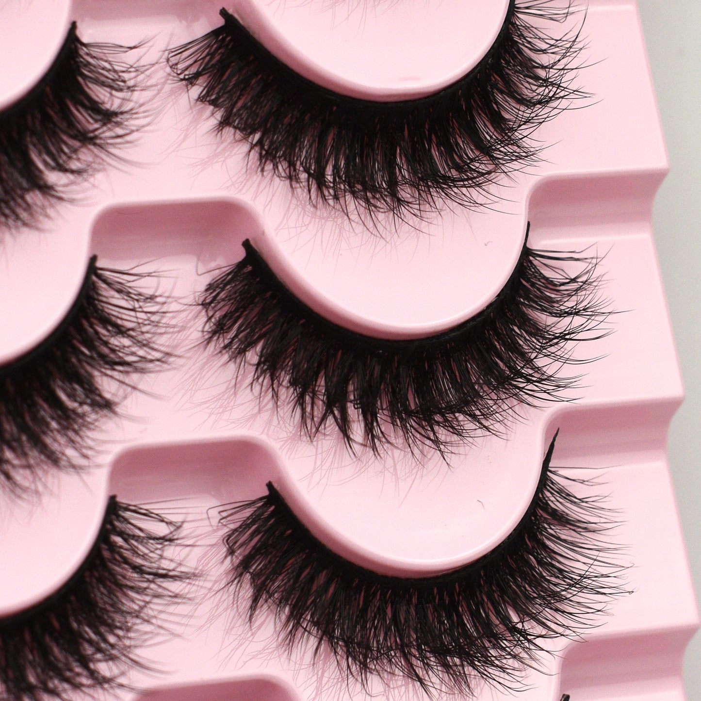 False Lashes - Fluffy Eyelashes Wispy Thick - 1.3cm