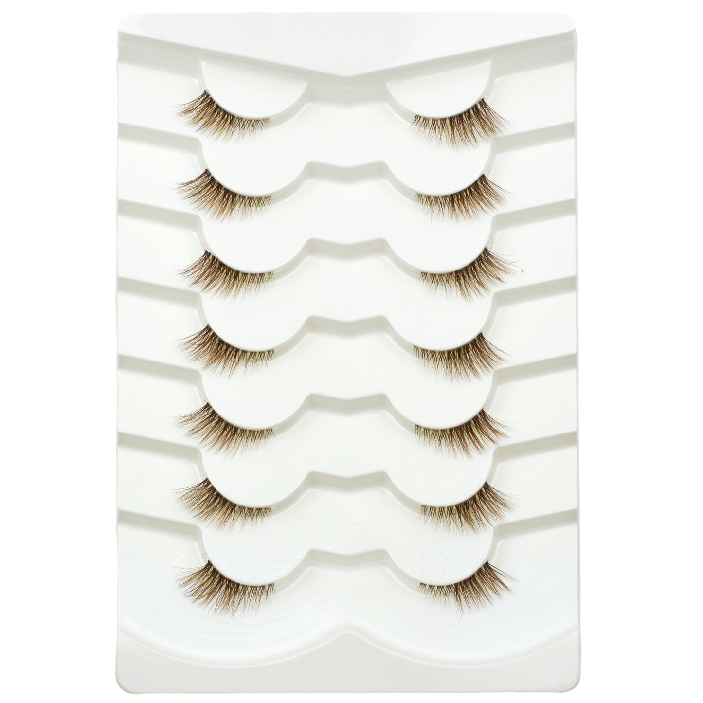 Half Lashes - 318A Brown -Cat Eye - 1.3cm