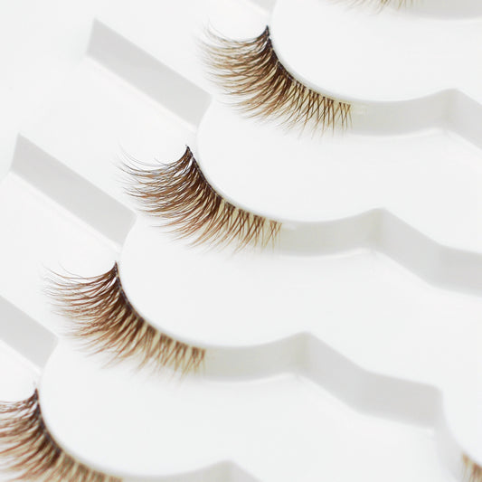 Half Lashes - 318A Brown -Cat Eye - 1.3cm