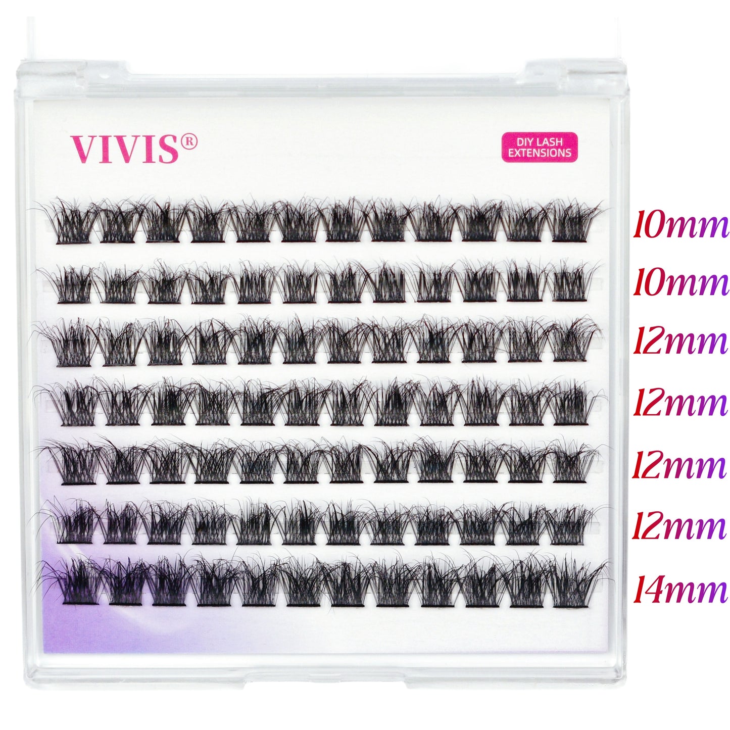 Fluffy Cluster Lashes 10-14mm D Curl